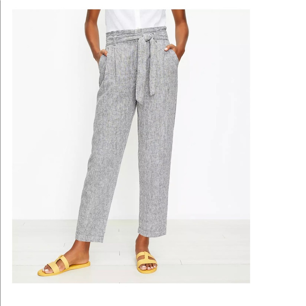 LOFT belted paperbag pants